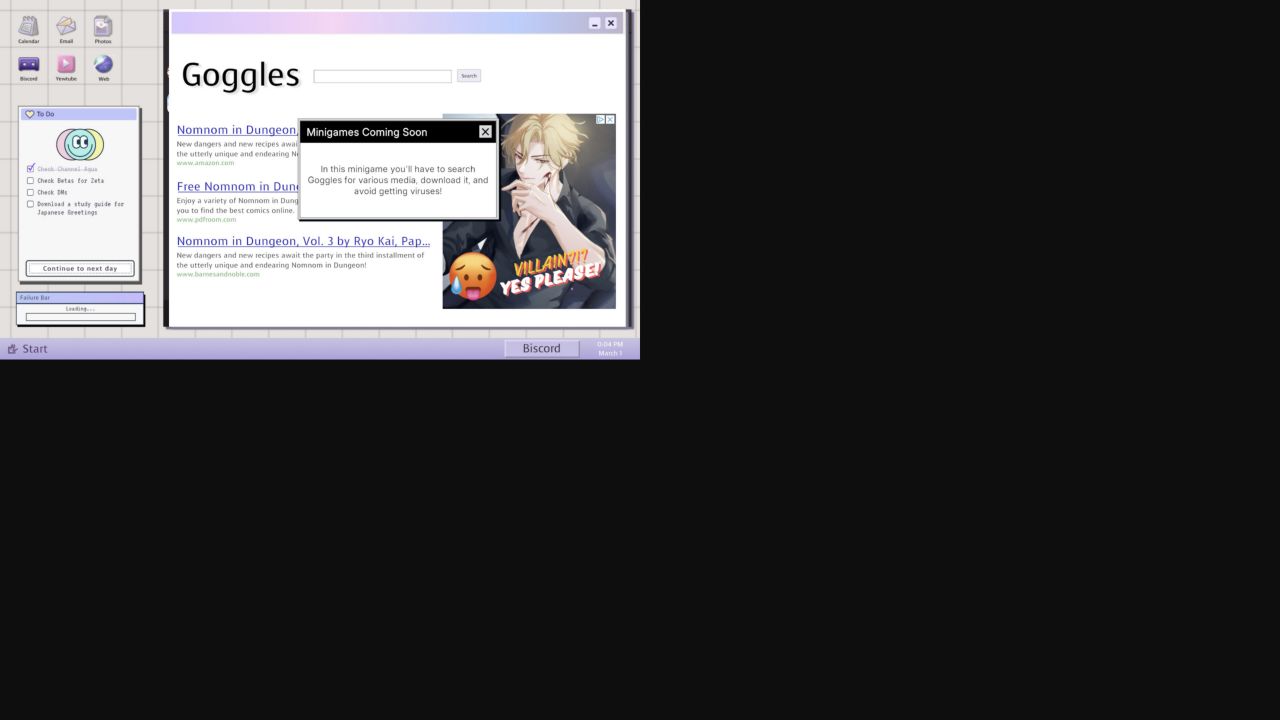Official lovebyte.exe game screenshot