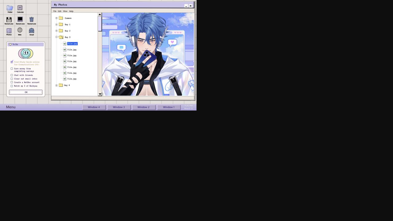 Official lovebyte.exe game screenshot